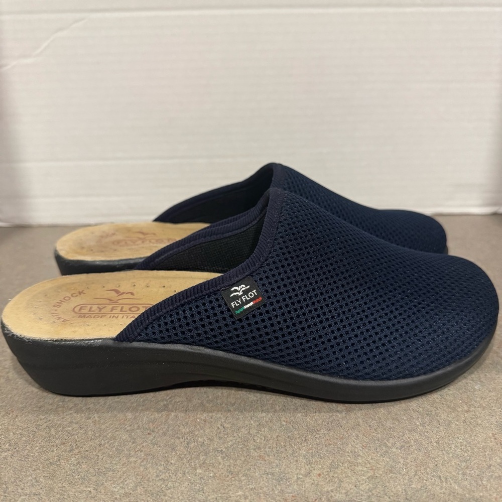 Fly Flot Anatomic Anti-Shock Navy Mesh Clogs 40 (US 9.5-10